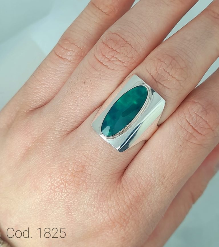 Anillo de Plata 950 con detalle en Piedra - Imagen 9