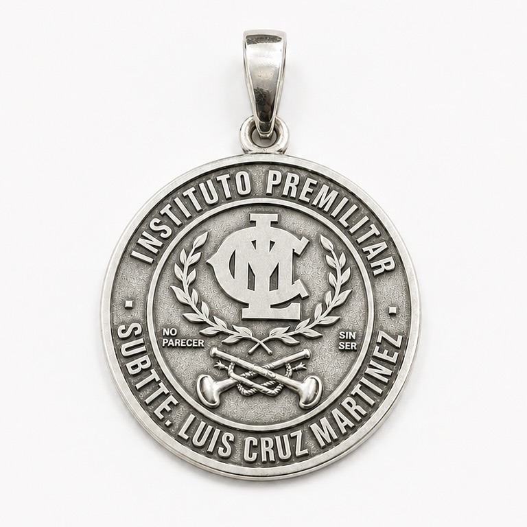 Medalla del Instituto Premilitar Subtte. Luis Cruz Martínez en plata