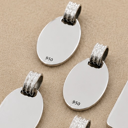 Colgante de plata liso, sin grabar